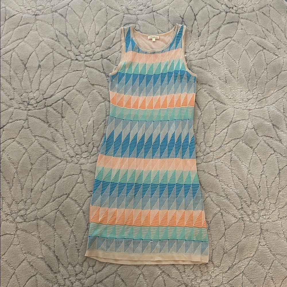 Shoshanna Multicolor Striped Midi Dress